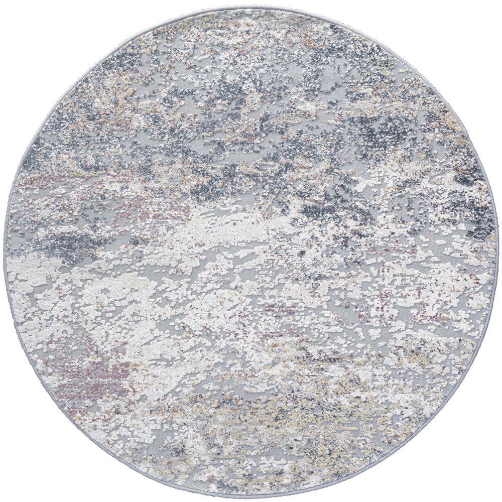 Canyon 52014 6464 Modern Abstract Circle Rugs in Grey